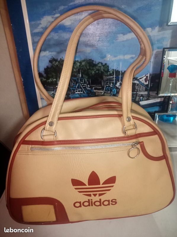 Sac adidas beige en cuir Accessoires Bagagerie