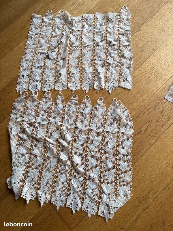 lot =les oiseaux ,travail main crochet frise rideaux ?? beau travaild