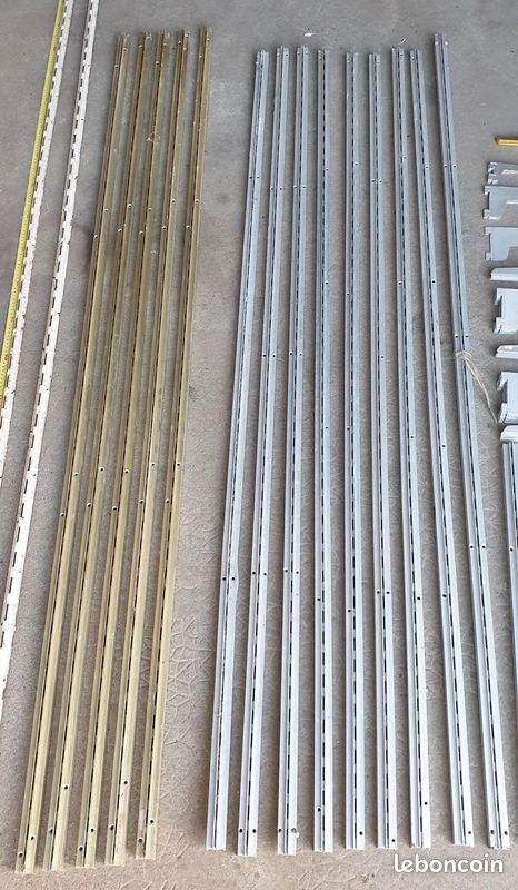 Lot Crémaillères M19 alu et acier encastrables + consoles (image 3)