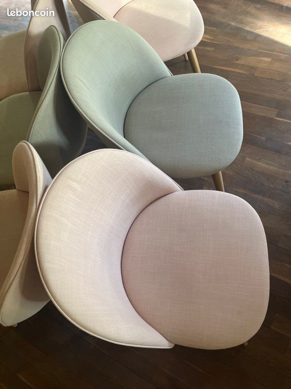 6 chaises salon tissus (image 3)
