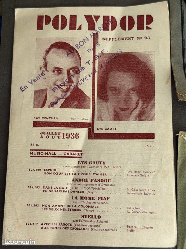 5 disques 78 tours anciens et leurs pochettes d'origine (image 2)