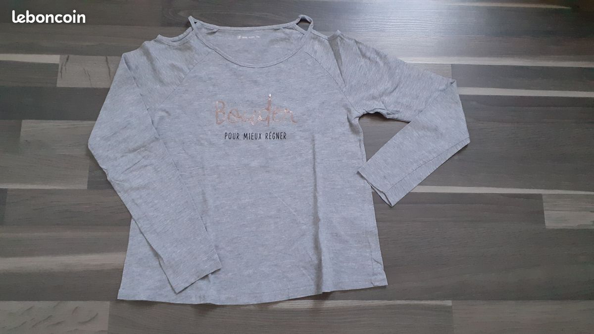 T-shirt gris 12 ans Gémo (image 1)