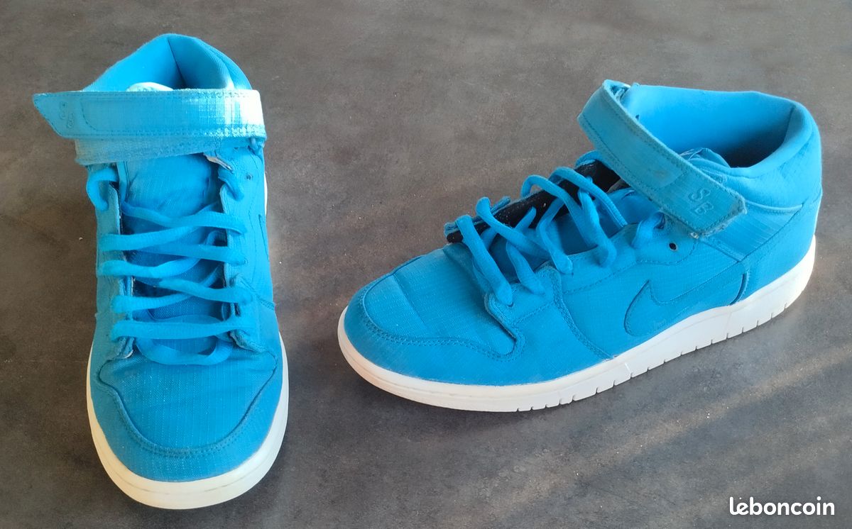 Nike Dunk SB Mid Photo Blue Ripstop portée fois Chaussures