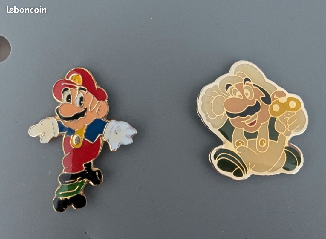 Super Mario Pin Pin's Badge Wario sans support arriere 2x2cms Envoi