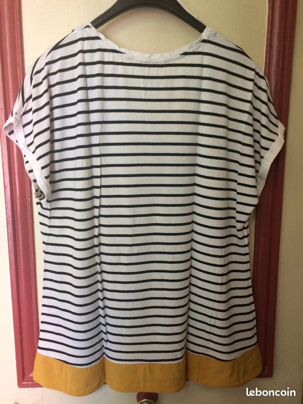Teeshirt blanc et noir Camaïeu (image 2)