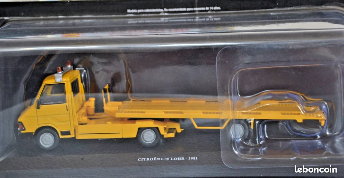 Modèle Réduit Voiture 1/43 Citroën C35 Plateau Lohr 1981 Ixo Altaya D Taill Et 369536