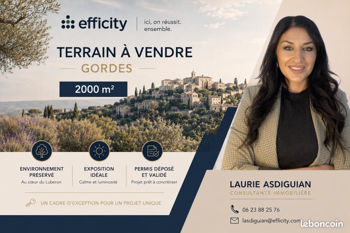 Terrain 2 000 m² Gordes · 230 000 €