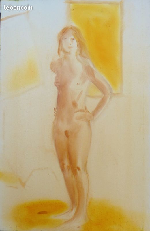 Tableau original huile sur toile: Nu debout (image 1)