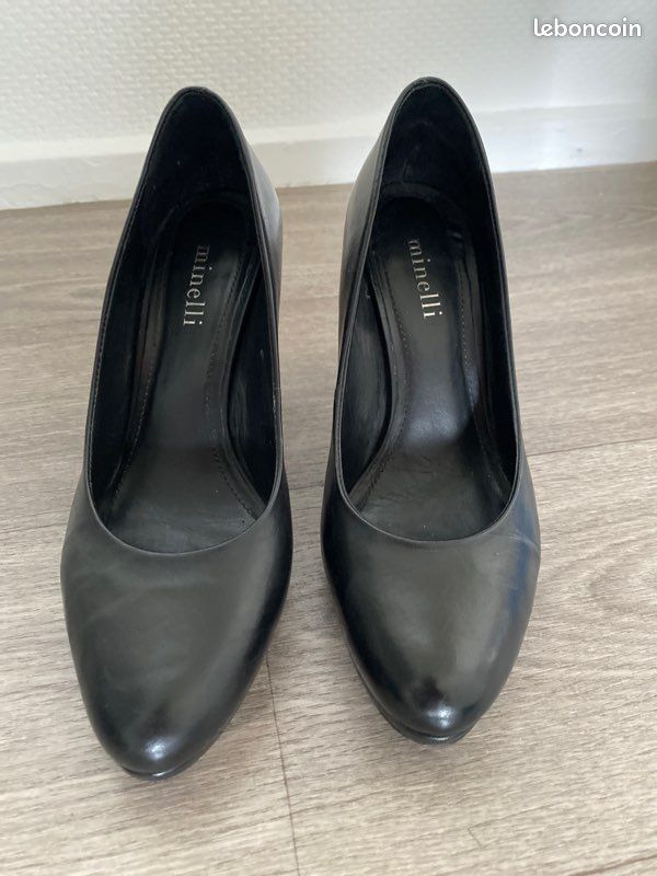 Escarpins talons noir Minelli (image 1)