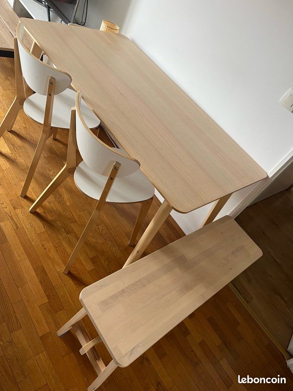 Table et 2 chaises et un banc IKEA (image 2)