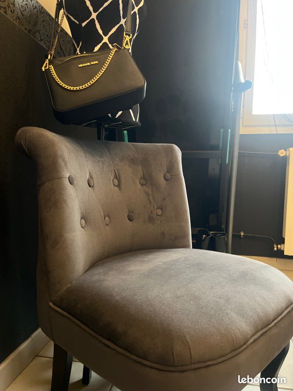 Fauteuil velours (image 1)