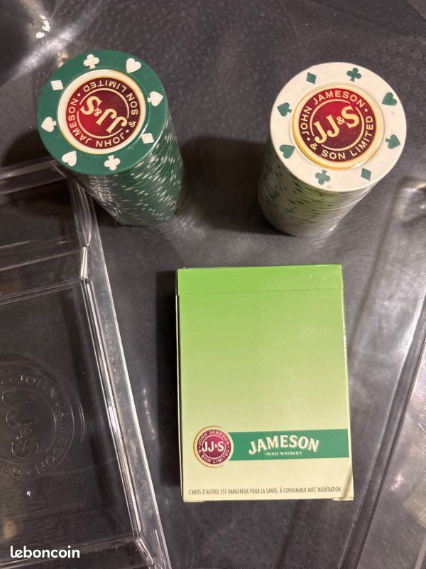 Coffret poker et jeu 54cartes publicitaires jameson wisky (image 2)