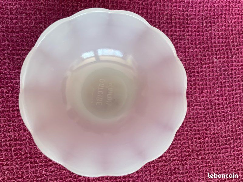 Lot De 3 Ramequins/Coupelles Huilor Blancs à Bords Ondulés - 4.5cm De Haut, Occasion