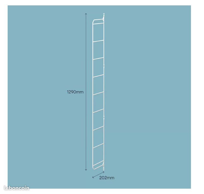 Étagères : 2 Échelles murale pour rangement modulable ouvert (GoodHome Rigga blanc H. 171,2 cm Castorama) (image 2)