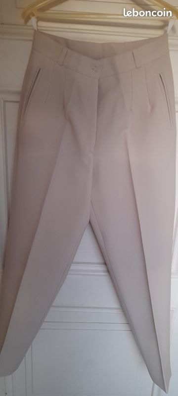 Tailleur pantalon femme beige (image 3)