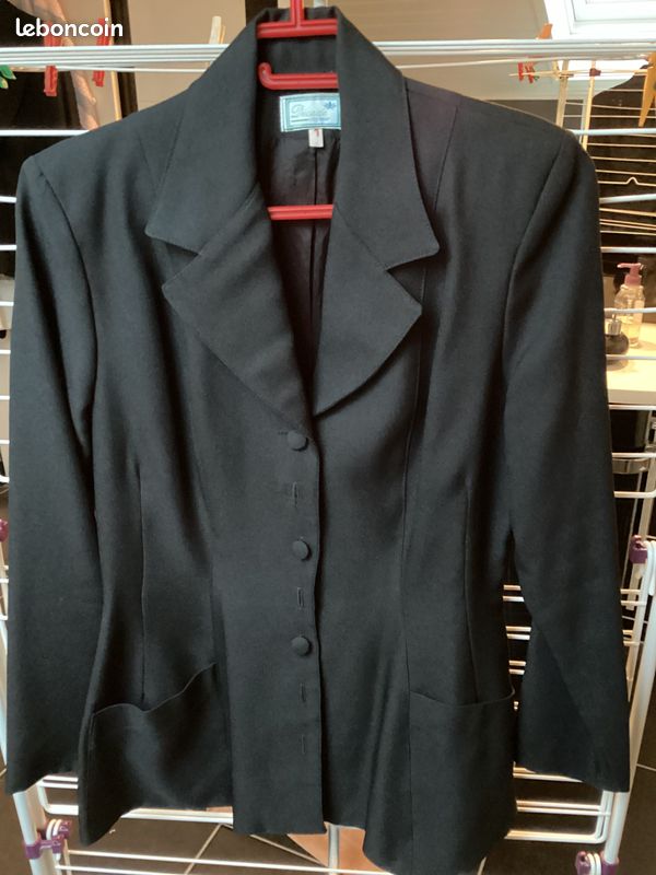 Veste longue noire (image 1)