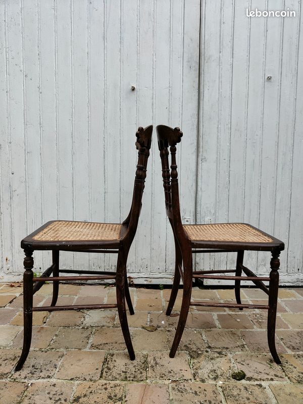 2 chaises Chiavari Napoléon III - REMISE EN MAIN PROPRE (image 3)