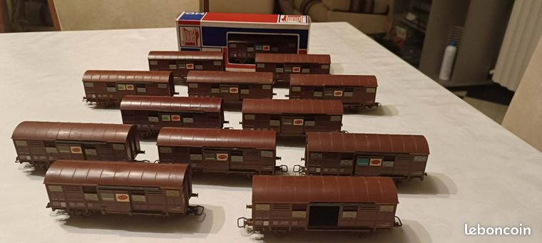 Lot De 6 Wagons Jouef - 4 Plats, 1 Tombereau, 1 Couvert - Occasion HO