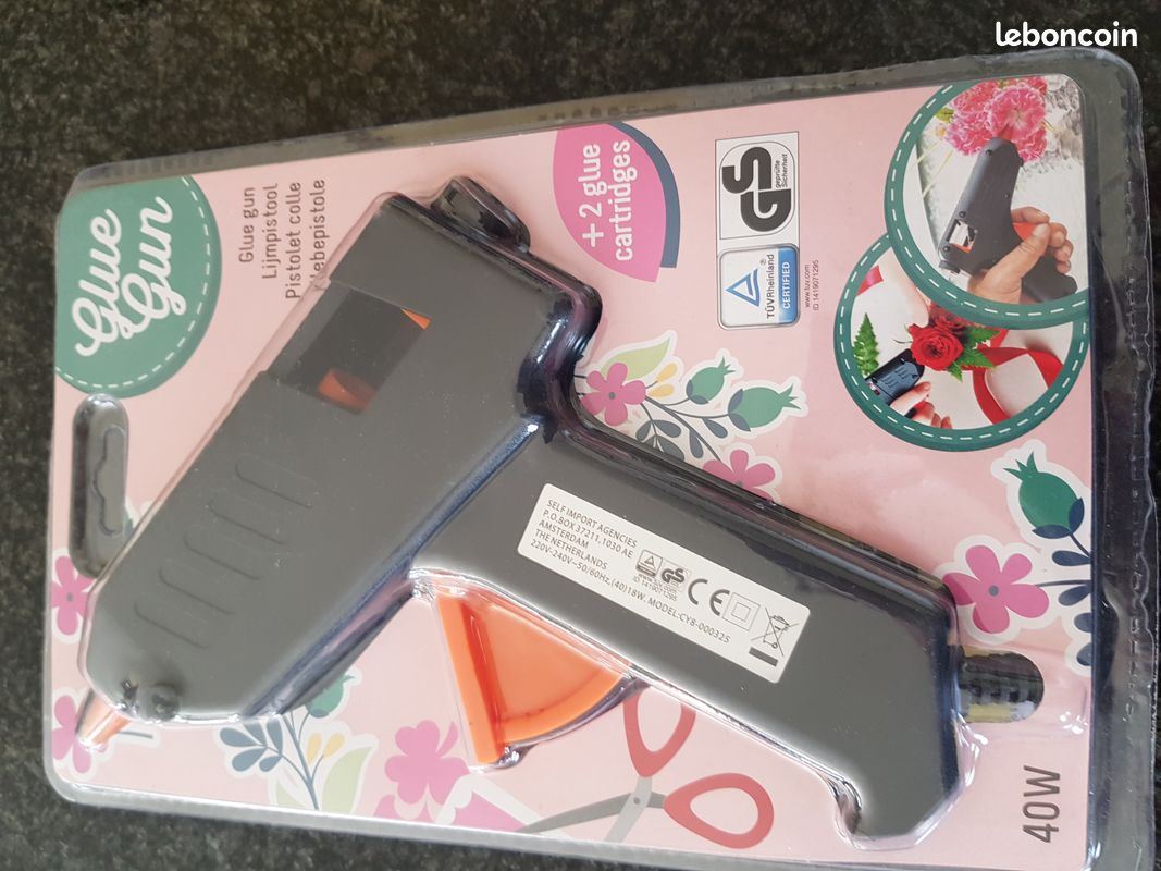 Pistolet à colle neuf avec support + 10 bâtons de glue gun (image 2)