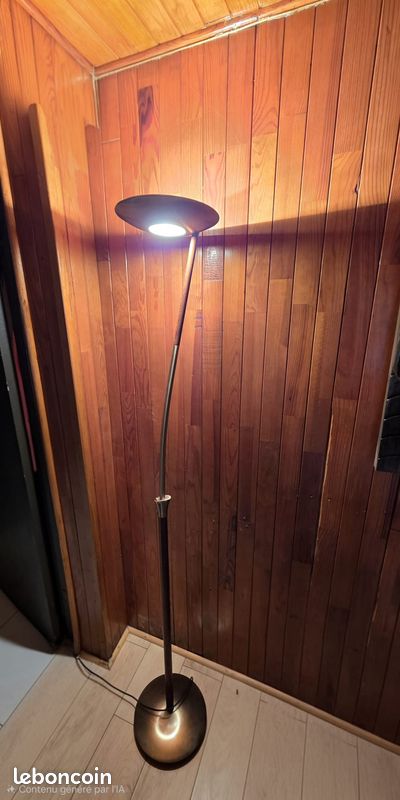 Lampadaire design métal & bois – Élégance moderne (image 2)