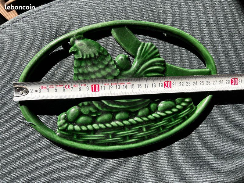 Dessous De Plat Fonte Émaillée – Coq Et Poule – Déco Campagne Ferme – Lot