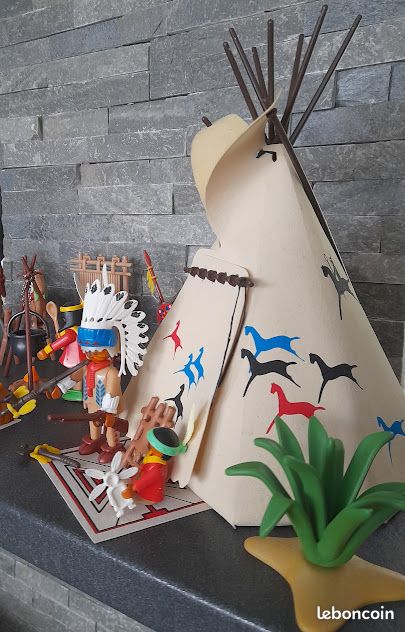 VINTAGE PLAYMOBIL 3733 - Campement Indien - Boite neuve et Rare EUR 150,00 - FR