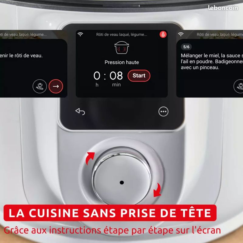 Moulinex Cookeo Infinity - Multicuiseur + Air Fryer + Cuisson Sous Pression, 19 Programmes, Mélange Automatique