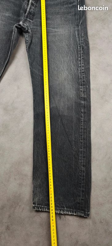 Jean vintage Levi's 501 Original |W34 L30 FR44| coupe droite straight 100% coton noir #H2428 (image 11)