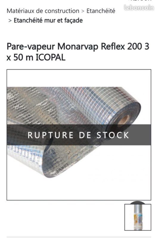 Pare-vapeur Monarvap 200 (3x50)m- Neuf et en excellent état (3x50)m (image 2)