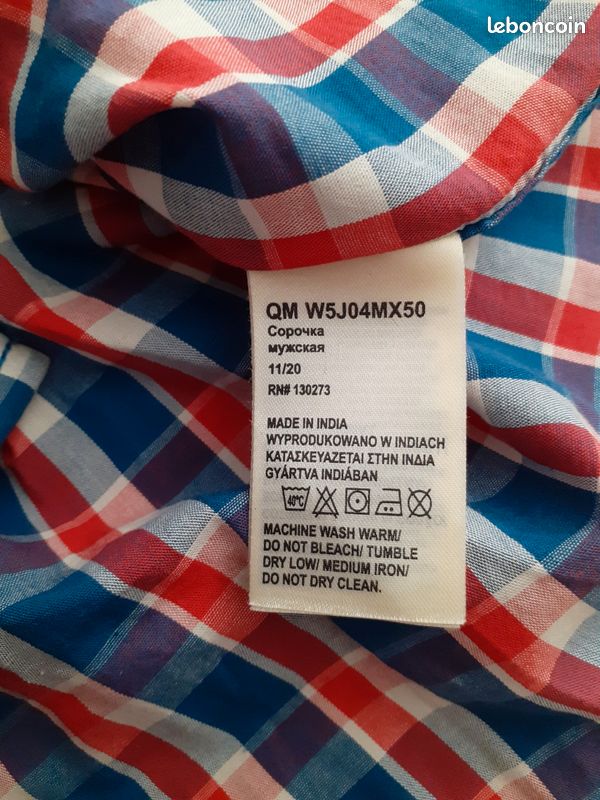 Chemise à carreaux Wrangler chemisette à manches courtes pour homme taille M (image 7)