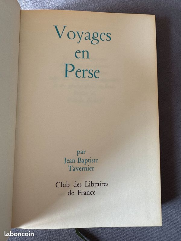 Voyage en Perse – Jean-Baptiste Tavernier, édition Club des libraires de France (image 7)