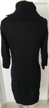 Robe Noire Catherine Malandrino Taille M - Neuve Sans Étiquettes - Style Wrap