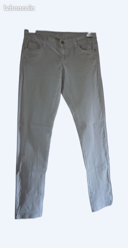 Pantalon femme blanc, PROMOD, Taille 40, tbe (image 1)