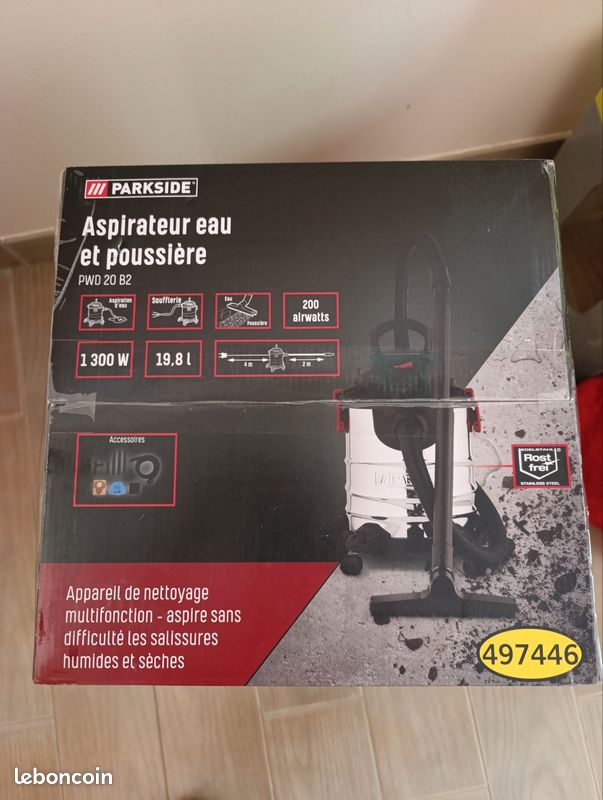 Aspirateur 1300W eau et poussières Neuf pas ouvert (image 2)