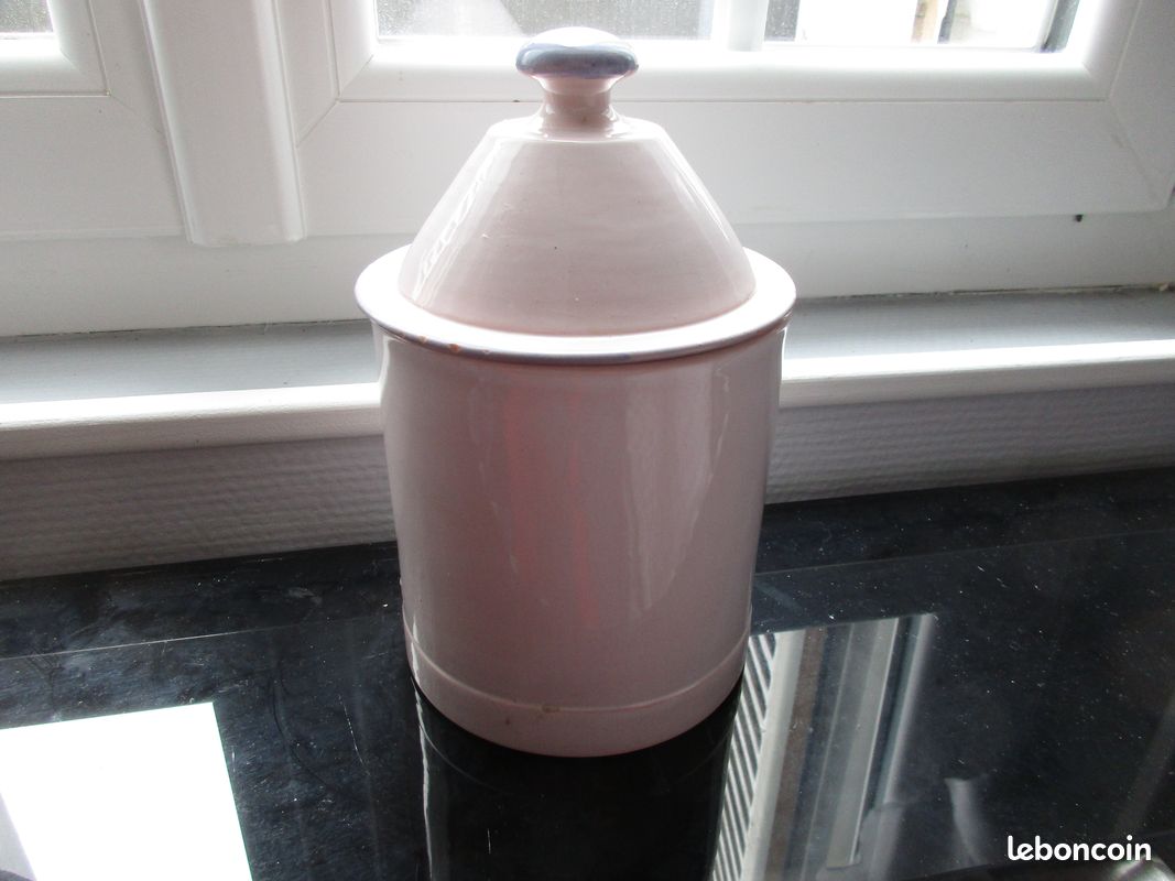 1 Grand Pot à Sel Céramique Vintage Artisanal signé Parfait Etat (image 5)