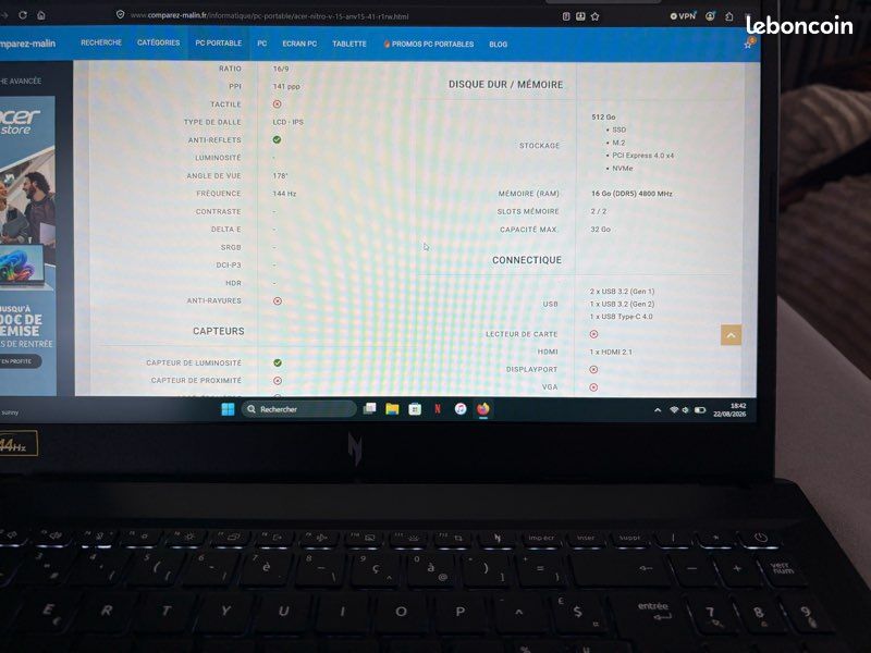 Pc portable acer Nitro V15 (image 11)