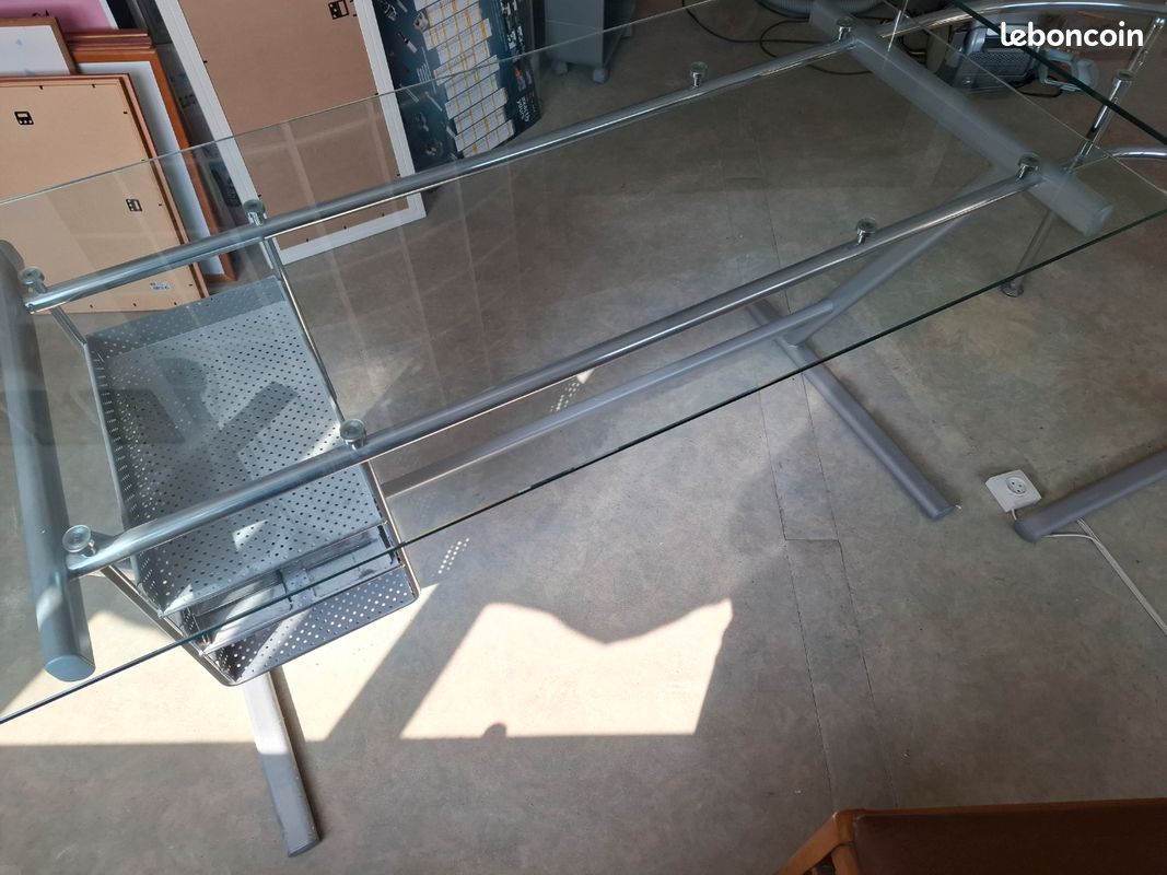 Beau bureau d'angle en verre (image 6)