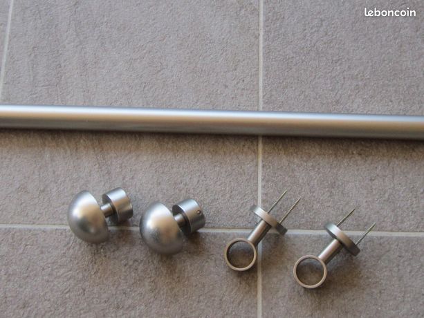 BARRE à RIDEAUX ACIER BROSSE