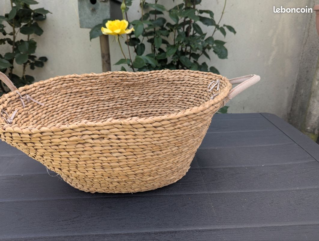Grand panier en osier pour partir en pique-nique à la campagne. | Buar Artesanos