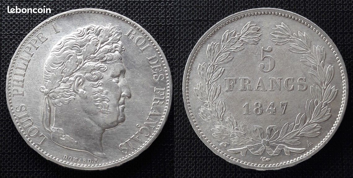 Pièce De 2 Francs Argent Louis Philippe 1847 A - Qualité SPL, Monnaie Ancienne Française