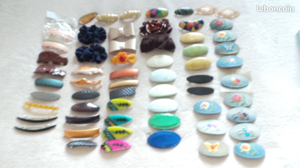 Gros Lot Revendeur 60 barettes a cheveux neuf vintage (image 1)