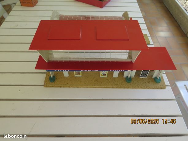 Gare Démontable Hornby N°21 Bordeaux - Ancienne Voie En Bois 3e Rail Vintage