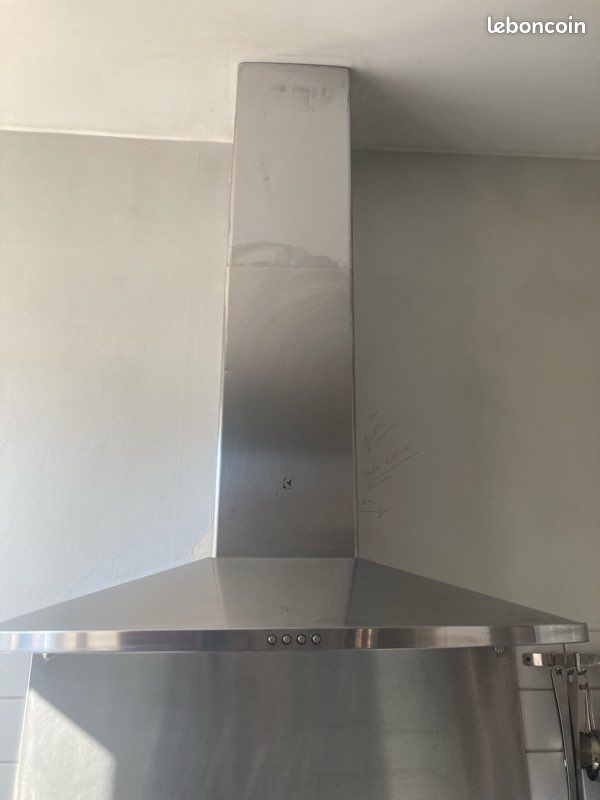 Hotte inox + crédence inox 90cm (image 2)
