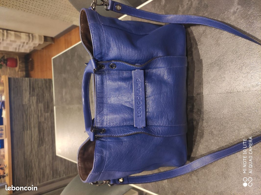 Sac à main Longchamp bleu (image 1)