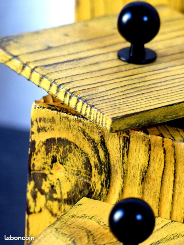 Ensemble de 3 boîtes en bois brûlé coloré (image 3)