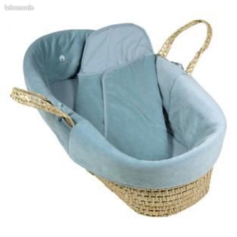 Couffin nouveau né - bleu - bon état (image 1)
