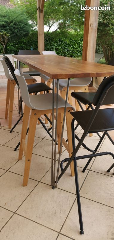 4 tabourets de bar pliables IKEA noir (image 4)