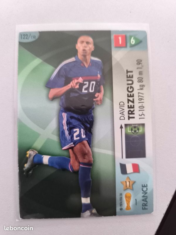 Carte Panini David Trezeguet Équipe De France 1998-2002 – N°22 – Vintage – Très Bon État