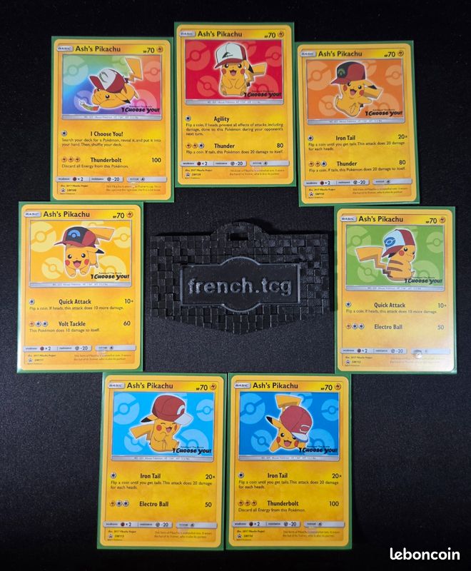 Ash's Pikachu Set 2017 Promo Card Pokmon 'I Choose You' Movie SM108-114 NM/M - Collection Ash's Pikachu Set 2017 Promo Card Pokmon 'I Choose You' Movie SM108-114 NM/M - Collection