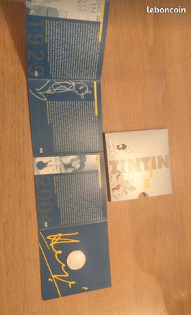 Tintin - Coffret De 12 Pièces En Argent - Commémoration Disparition D Herge 10 Ans 1 Caja 1993